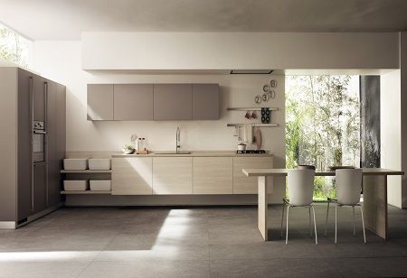 Scavolini's Minimalist Kitchen by Dash Square: Elevated by Natural Light & the Beauty of Plants